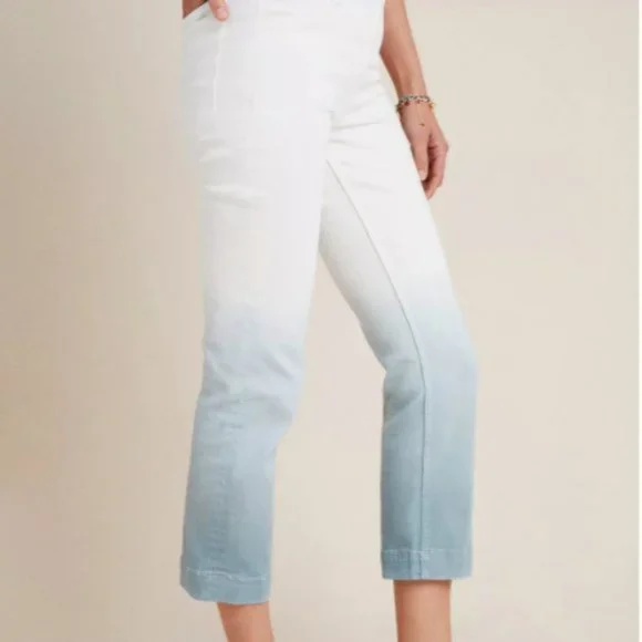 Anthropologie Ultra High-Rise Dip-Dyed Slim Jeans - Picture 3 of 8